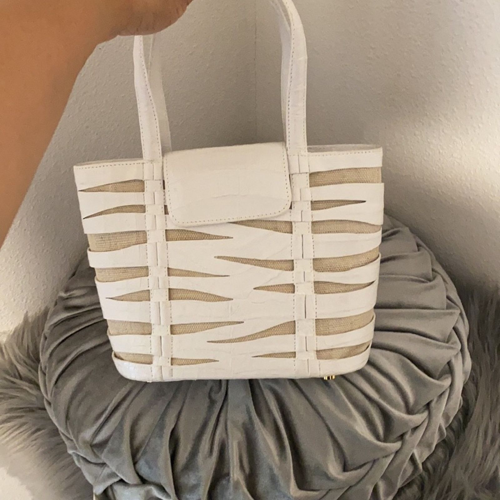 Nancy Gonzalez Retail $2500 NWT Nancy Gonzalez White Crocodile Mini Tote Size ONE SIZE - 2 Thumbnail