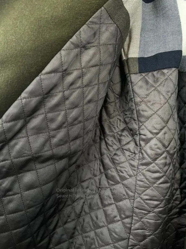 Burberry Burberry Green Wool Long Coat for Women. Size L / US 10 / IT 46 - 4 Thumbnail