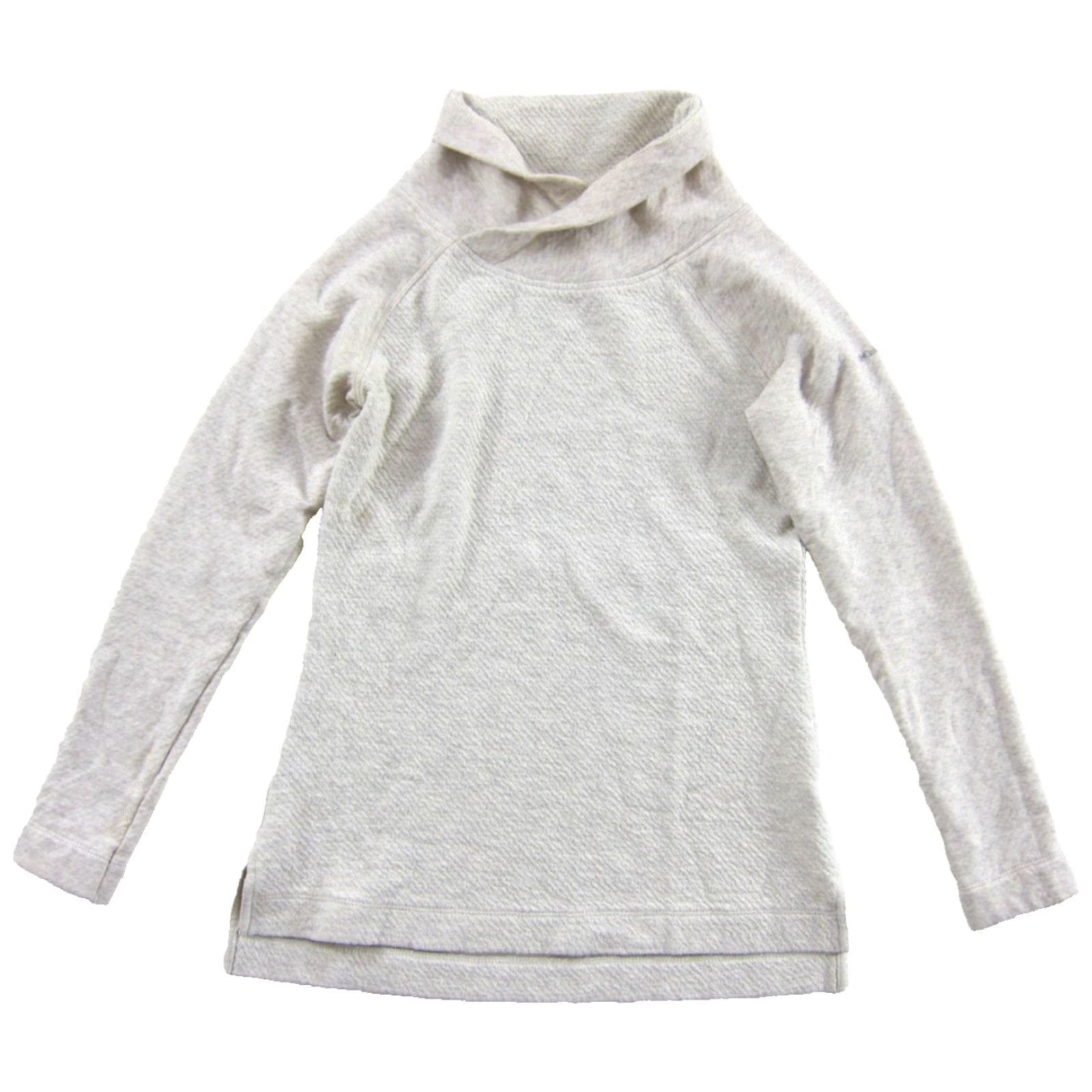 Vintage VINTAGE Columbia Ivory Oatmeal Cotton High Mock Neck Pullover Sweatshirt Women Small Size S / US 4 / IT 40 - 2 Thumbnail