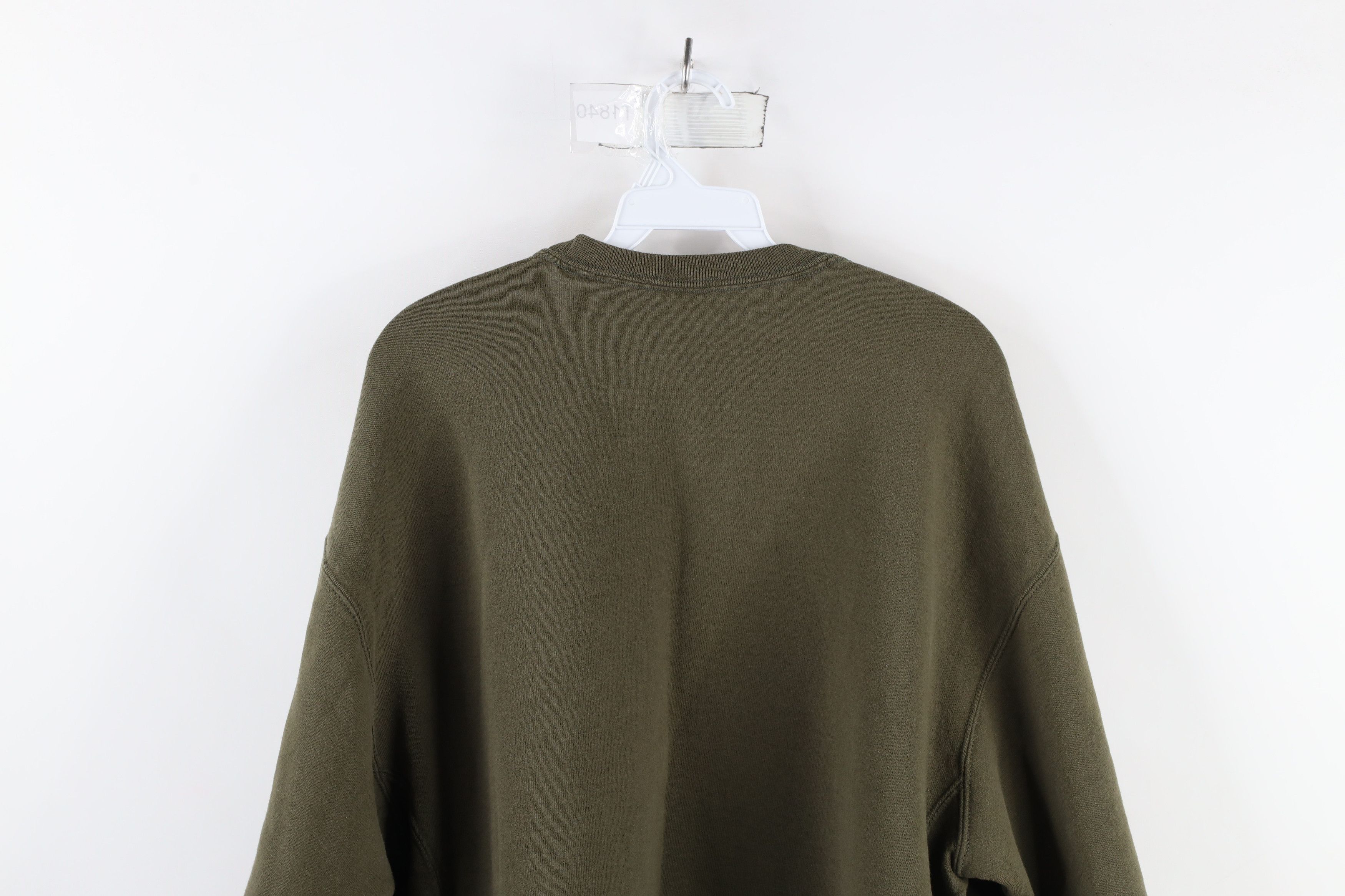 Russell Athletic × Vintage Vintage 90s Russell Athletic Crewneck Sweatshirt Olive Green Size US XL / EU 56 / 4 - 8 Thumbnail