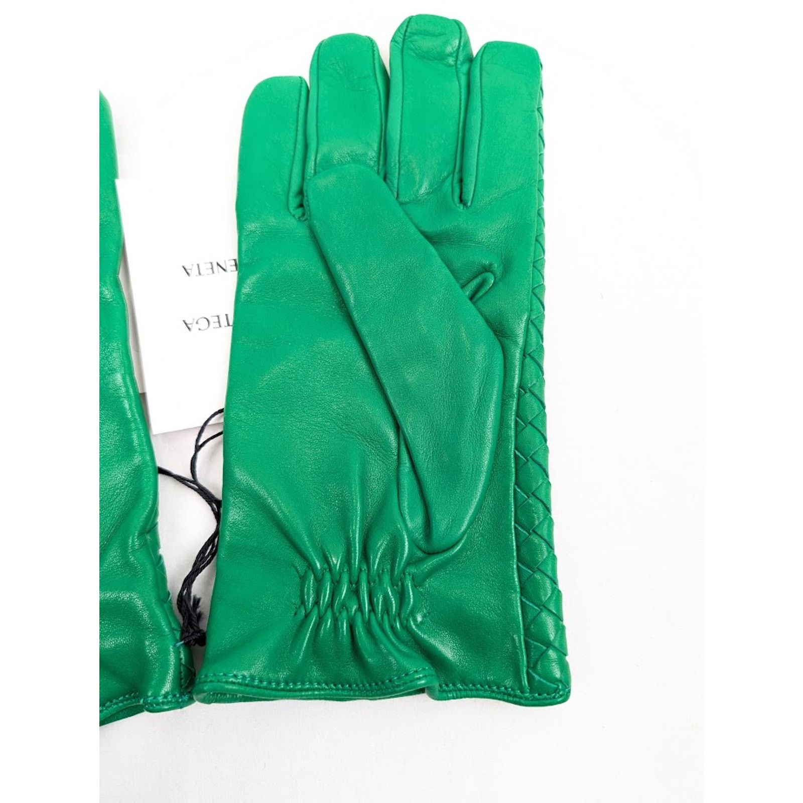 Bottega Veneta o1rshd1 Size : 7.5 / Nappa Intrecciao Leather Gloves Parkeet Size ONE SIZE - 9 Thumbnail