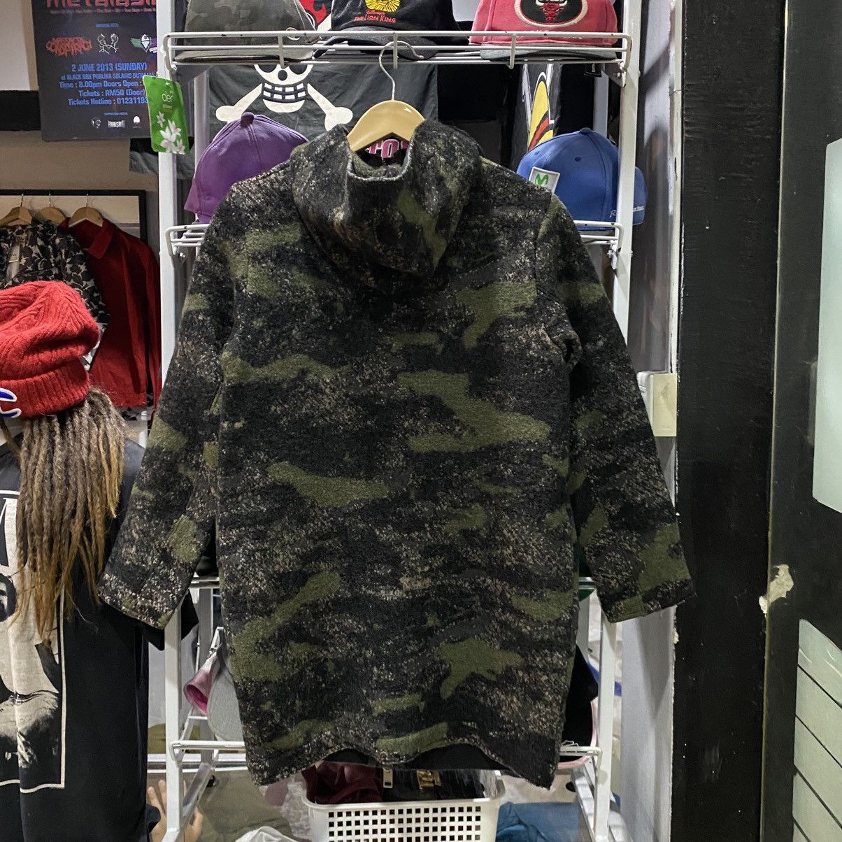 Diesel × Vintage Vintage 90s Diesel Wool Blend Camouflage Coat Jackets Size US S / EU 44-46 / 1 - 2 Thumbnail