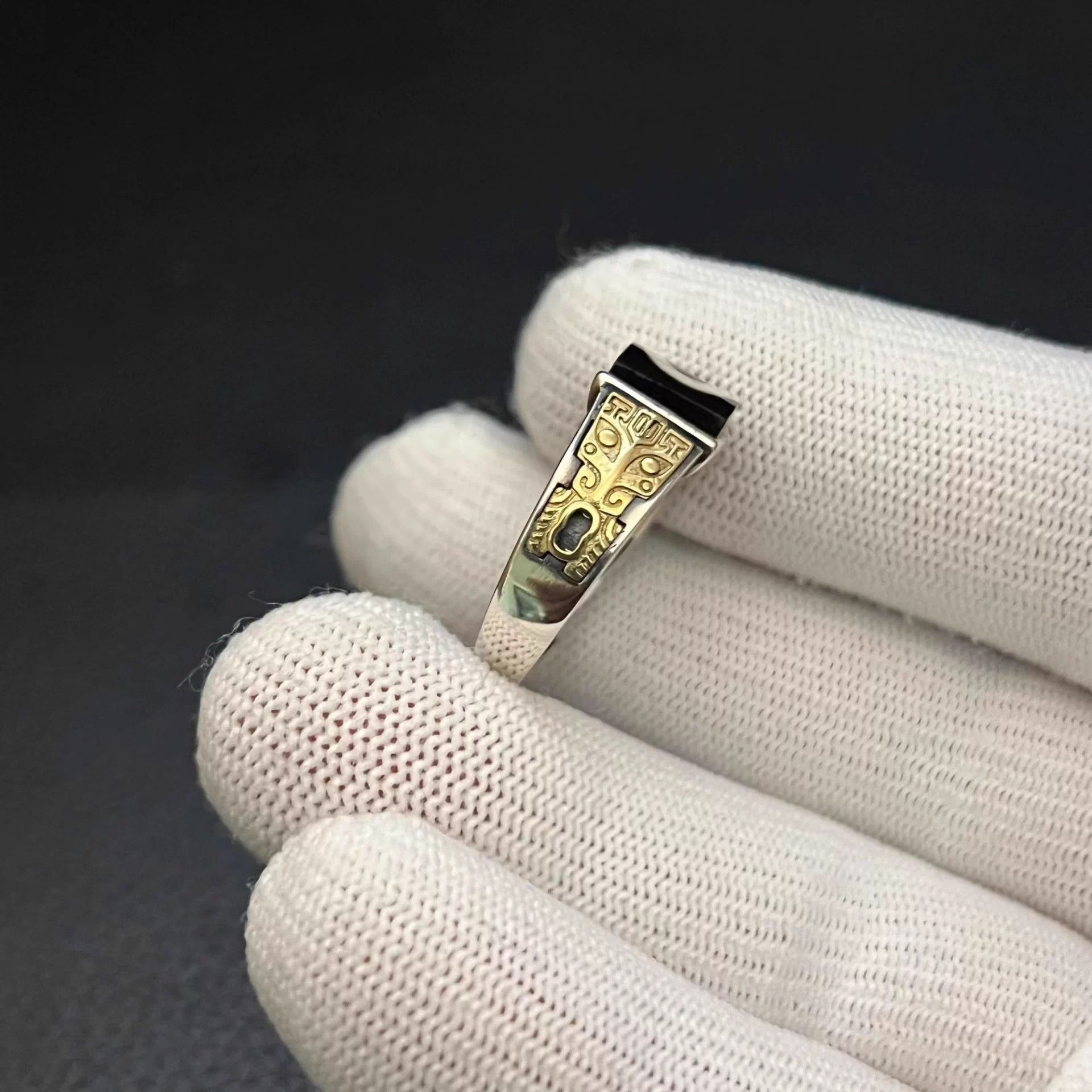 Other Tibet Dzi bead Eye Ring Sterling Sliver Rings🔥🔥🔥 Size ONE SIZE - 2 Thumbnail