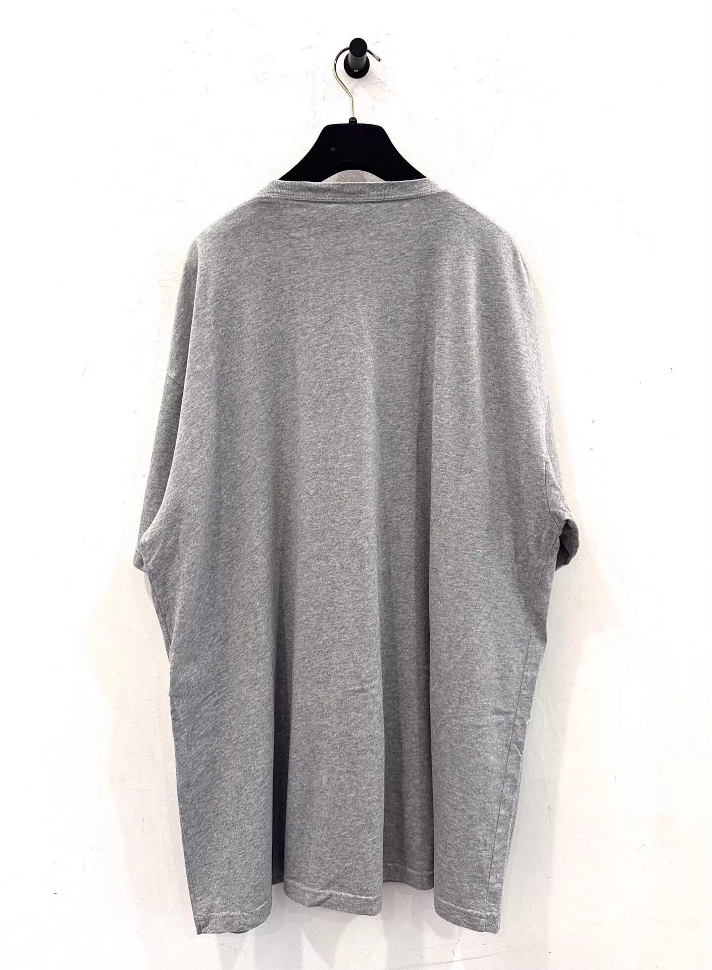 Balenciaga Balenciaga men's gray short sleeve tee black logo print L Size US L / EU 52-54 / 3 - 3 Thumbnail