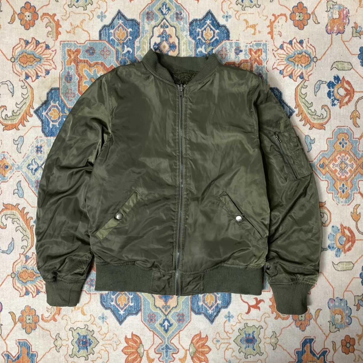 Japanese Brand japan reversible faux fur MA-1 bomber jacket Size US M / EU 48-50 / 2 - 2 Thumbnail