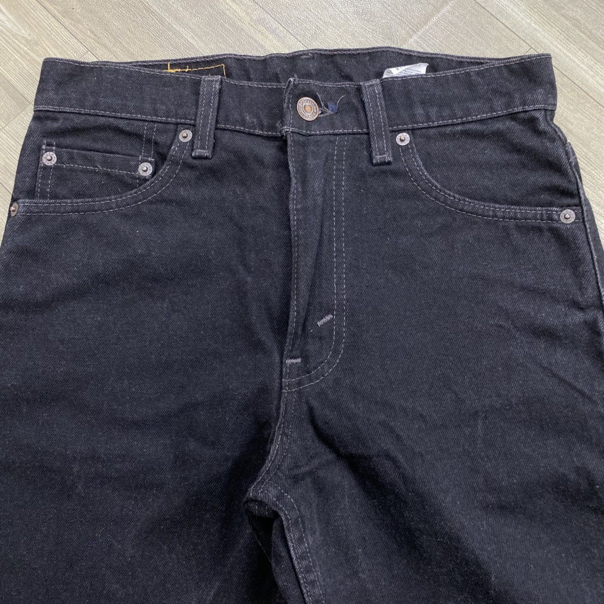 Levi's Vintage Clothing 1990s Vintage Levis 505 USA 303 Solid Black Straight Jeans Size US 30 / EU 46 - 3 Thumbnail