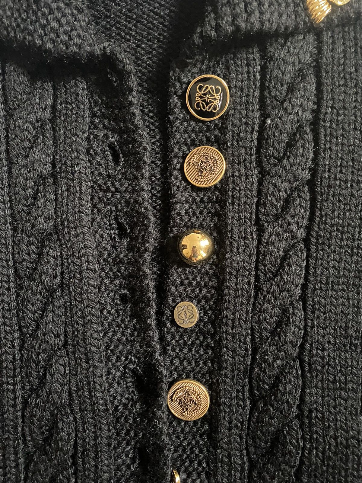 Loewe Loewe Wool Cardigan w/ Metal Embellishments Size S / US 4 / IT 40 - 4 Thumbnail