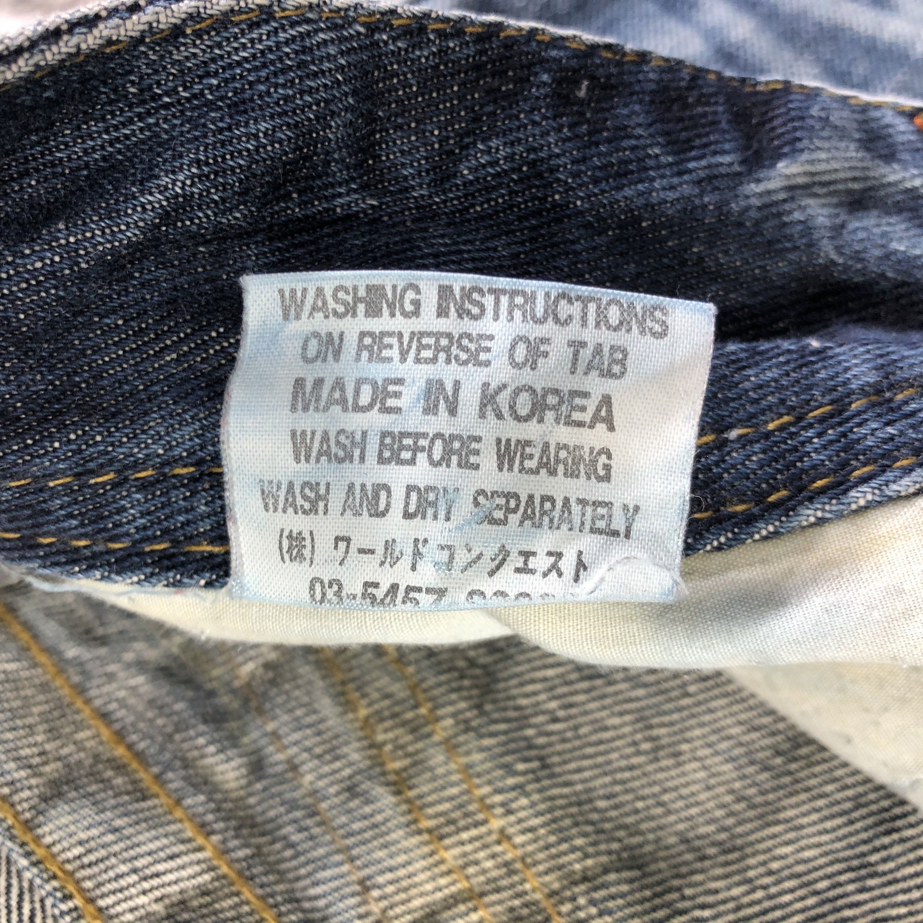 Japanese Brand Buzz Spunky Faded Blue Flared Jeans KJ2105 Size US 32 / EU 48 - 11 Thumbnail