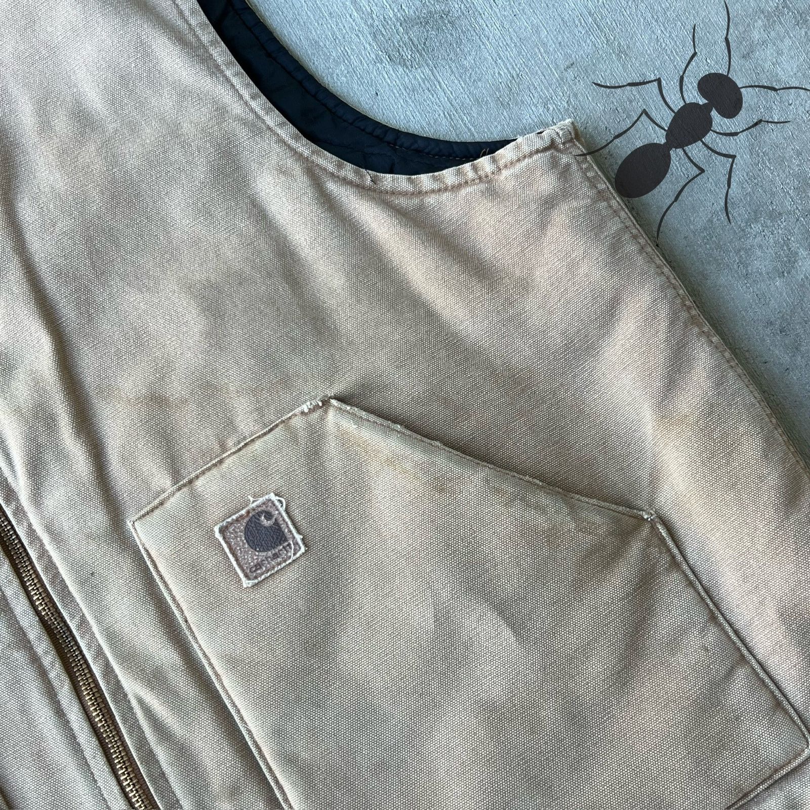 Carhartt × Vintage Carhartt V01 BRN faded brown work wear vest Size US XL / EU 56 / 4 - 3 Thumbnail