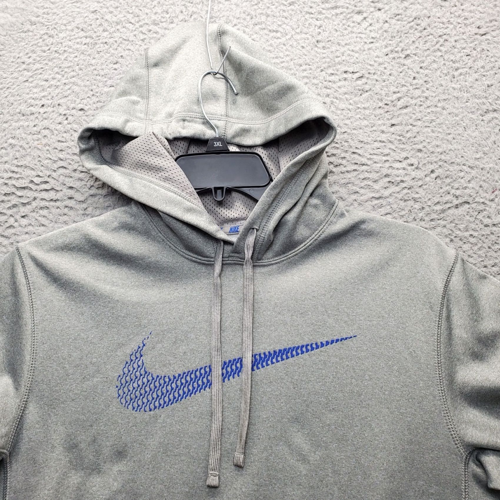 Nike Nike Training Hoodie Mens S Gray Therma Fit Spell-Out Drawstring Hoodie Size US S / EU 44-46 / 1 - 6 Thumbnail