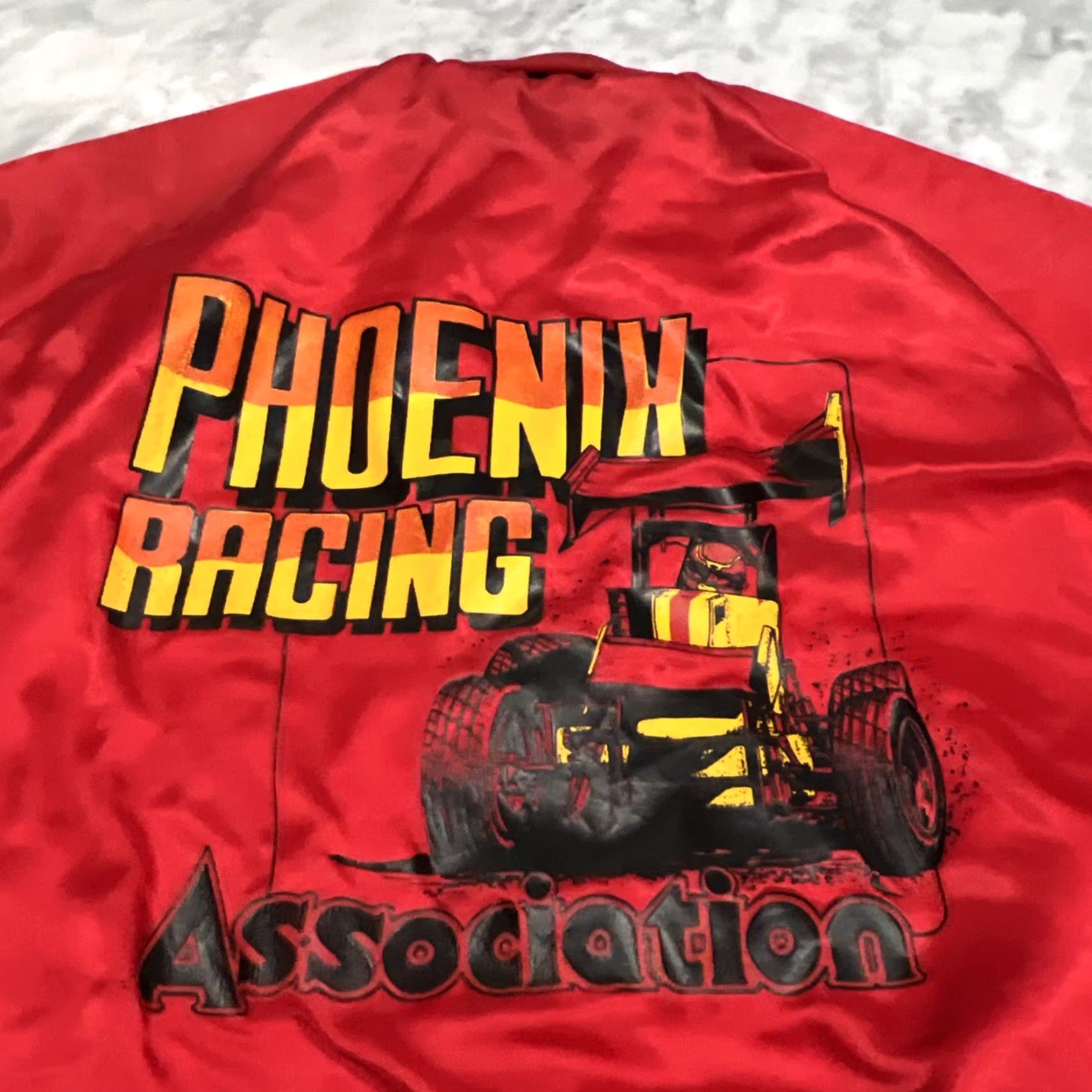 Vintage VINTAGE Capricorn Satin Jacket Men’s M Red Sprint Car Phoenix Racing Association Made USA Size US M / EU 48-50 / 2 - 2 Thumbnail