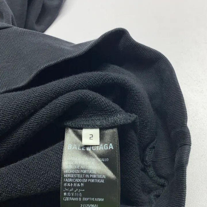 Balenciaga Black Logo Long Sleeve Hoodie 0079-2507