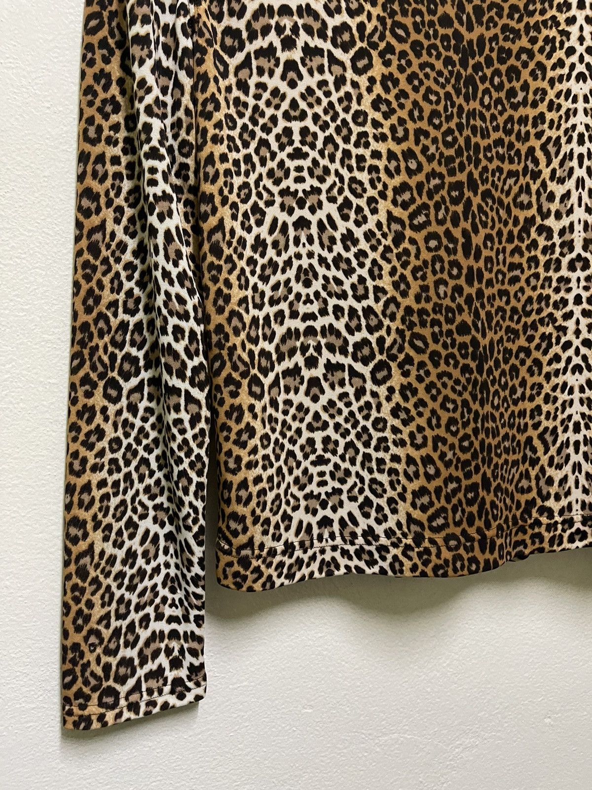Japanese Brand Leopard Printed Button Stretch Long Sleeve Size S / US 4 / IT 40 - 9 Thumbnail