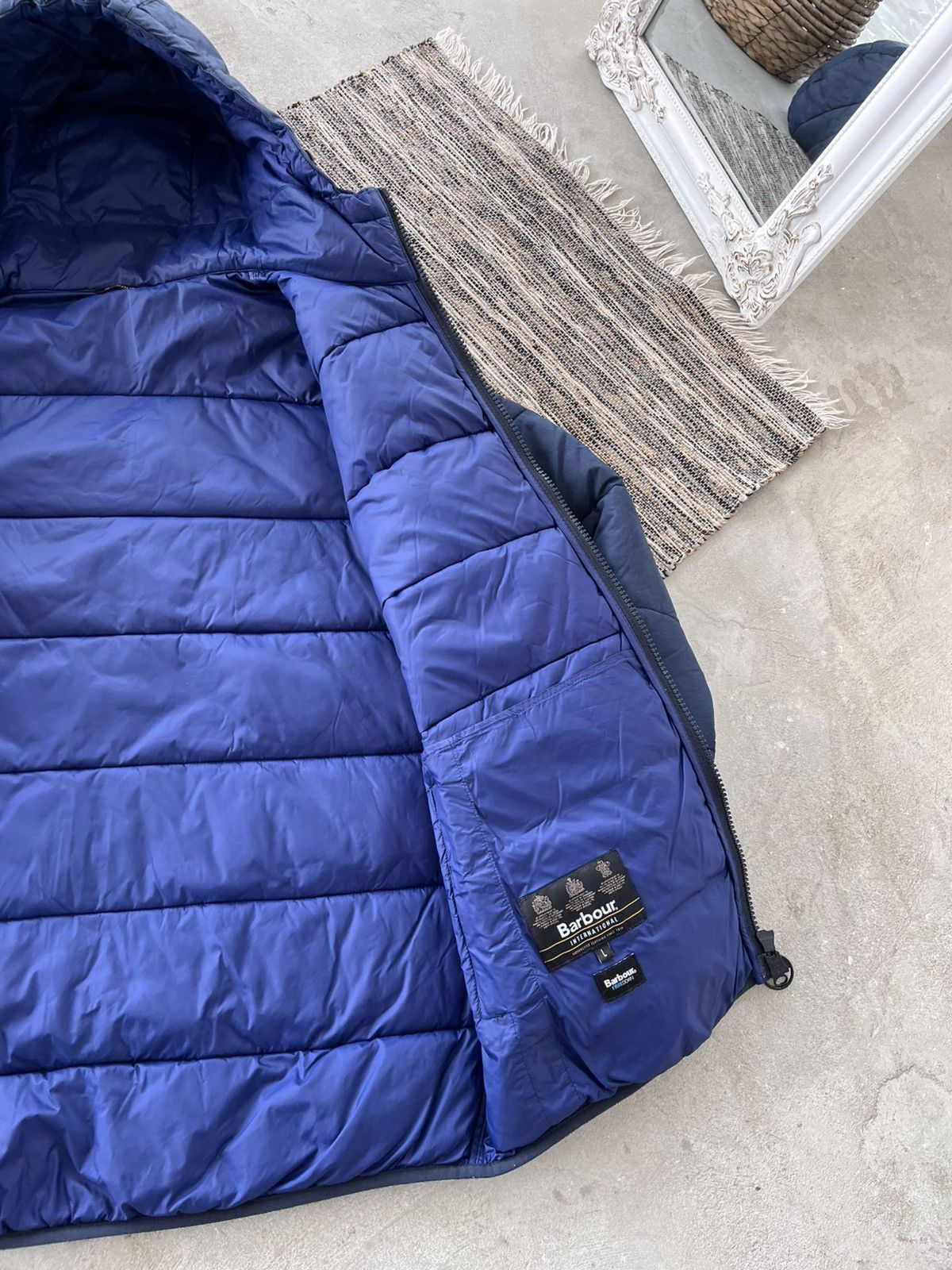 Barbour Vintage Barbour International Court Quilt Jacket Navy Y2K Size US L / EU 52-54 / 3 - 21 Thumbnail