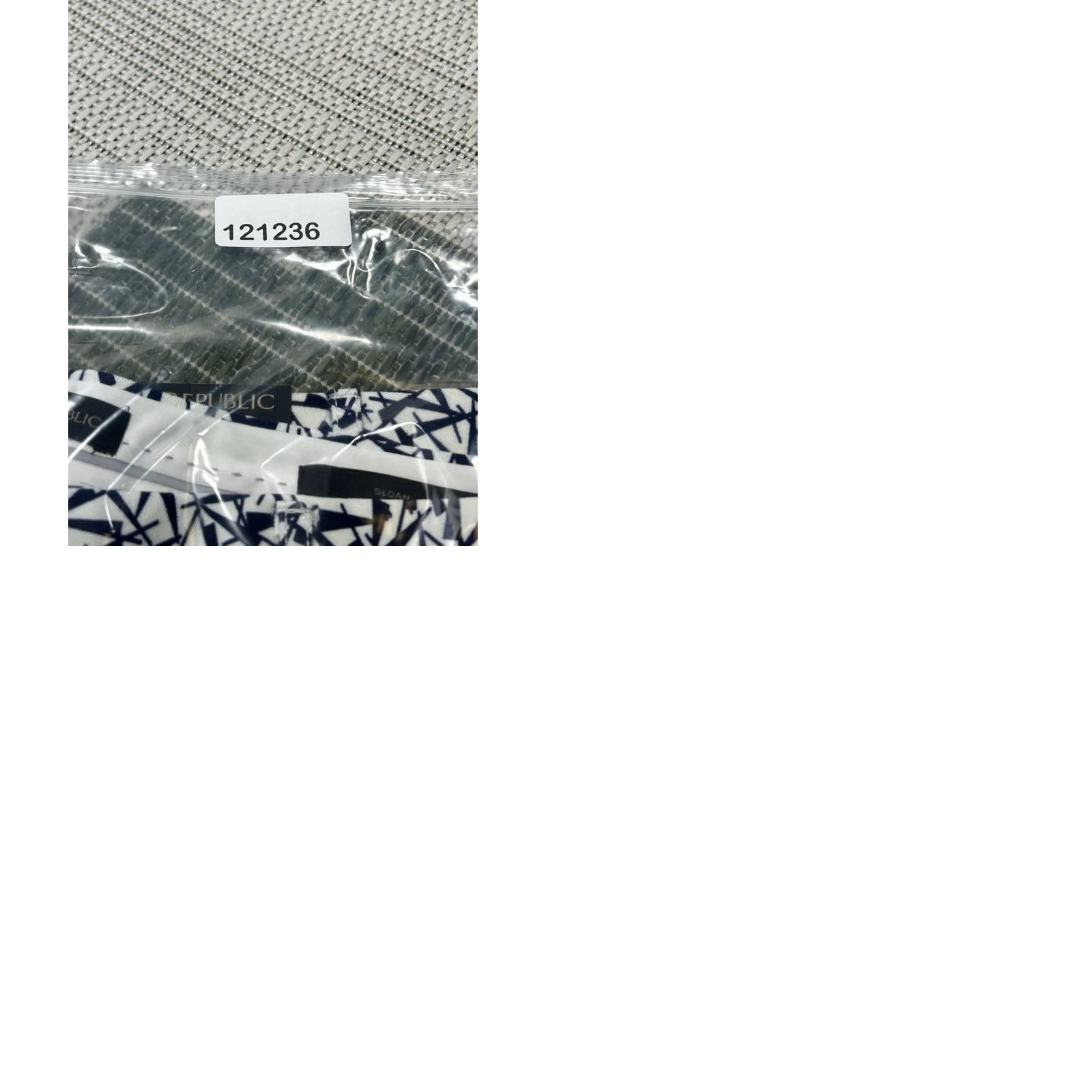 Banana Republic Banana Republic Sloan Pants Womens 6 White Cotton Abstract Straight Leg Size 28" / US 6 / IT 42 - 9 Thumbnail