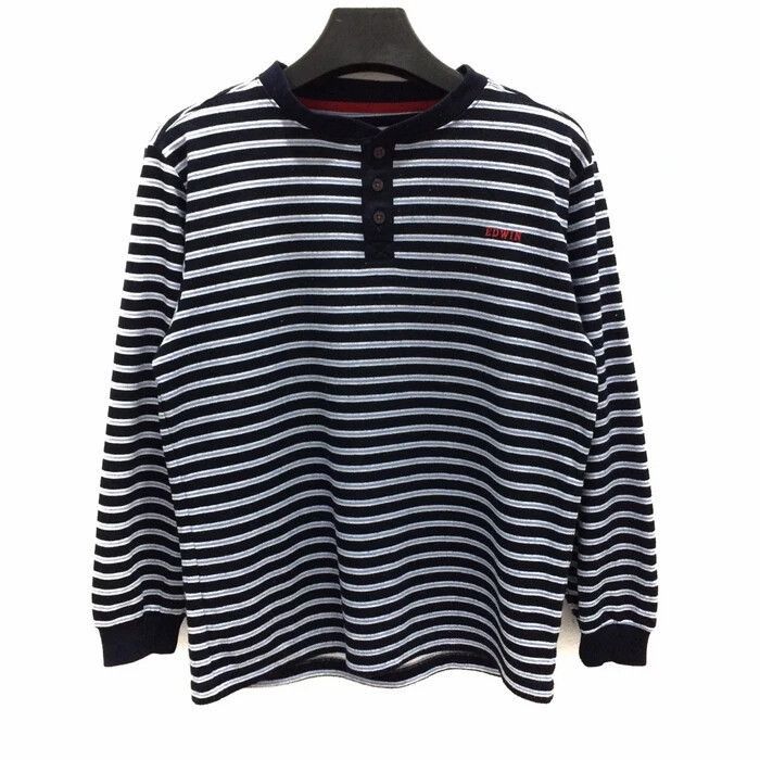 Edwin EDWIN Striped Style Curt Cobain Long Sleeve Tshirt Size US M / EU 48-50 / 2 - 1 Thumbnail