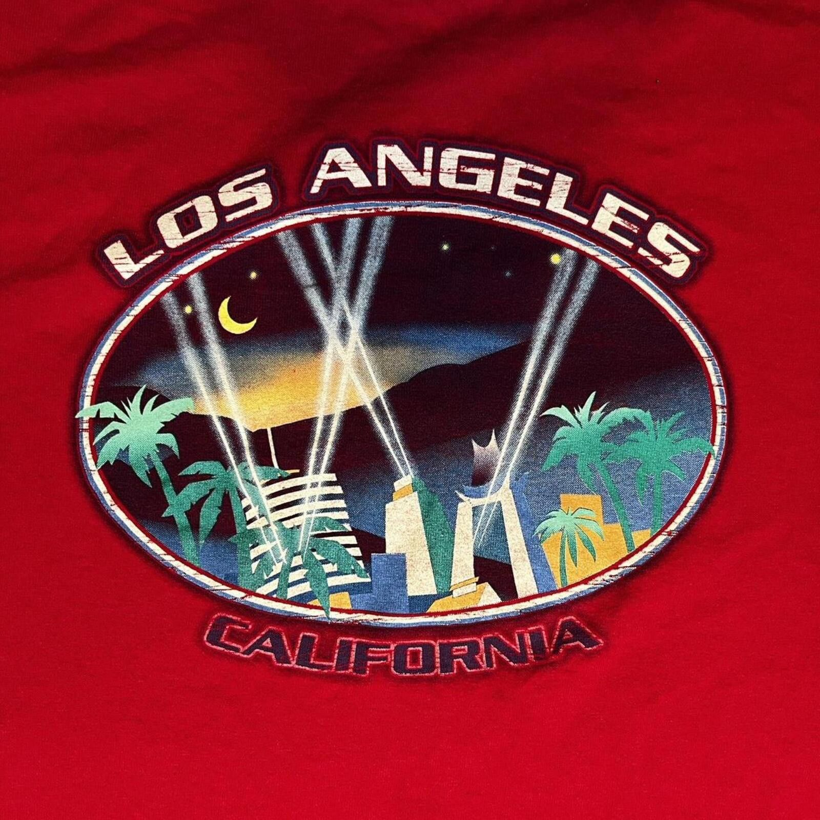 Fruit Of The Loom Vintage Los Angeles California City Lights Graphic T-Shirt Size US L / EU 52-54 / 3 - 2 Thumbnail