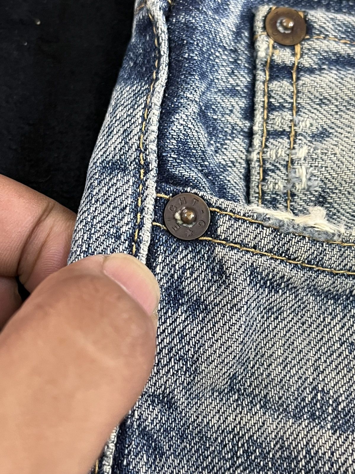 EIGHT-G Vintage Eight G Sakai Japanese Tough Cotton Denim Size US 38 / EU 54 - 8 Thumbnail