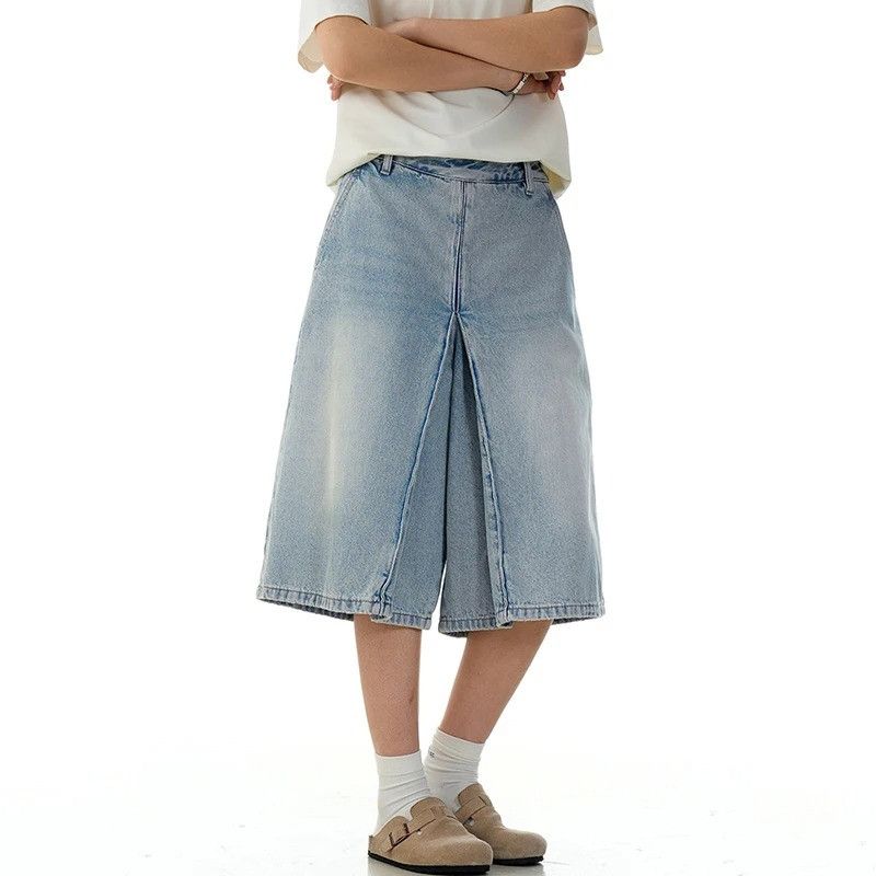 Jean Loose Fit Baggy Denim Shorts Men Summer Style Size US 34 / EU 50 - 2 Thumbnail
