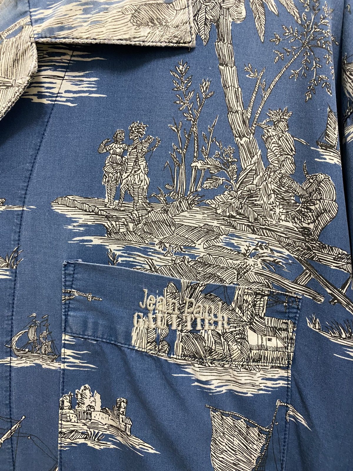Jean Paul Gaultier Jean Paul Gaultier Homme Hawaii Style Open Collar Shirts Size US M / EU 48-50 / 2 - 10 Thumbnail