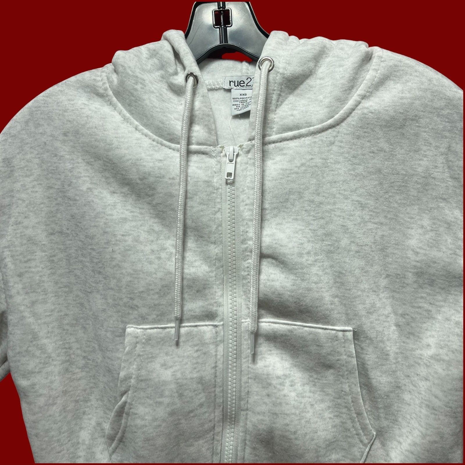 rue21 Rue 21 - Women's Long Sleeve Hooded Sweatshirt - Gray - XXS Size XXS / US 00 / IT 34 - 10 Thumbnail