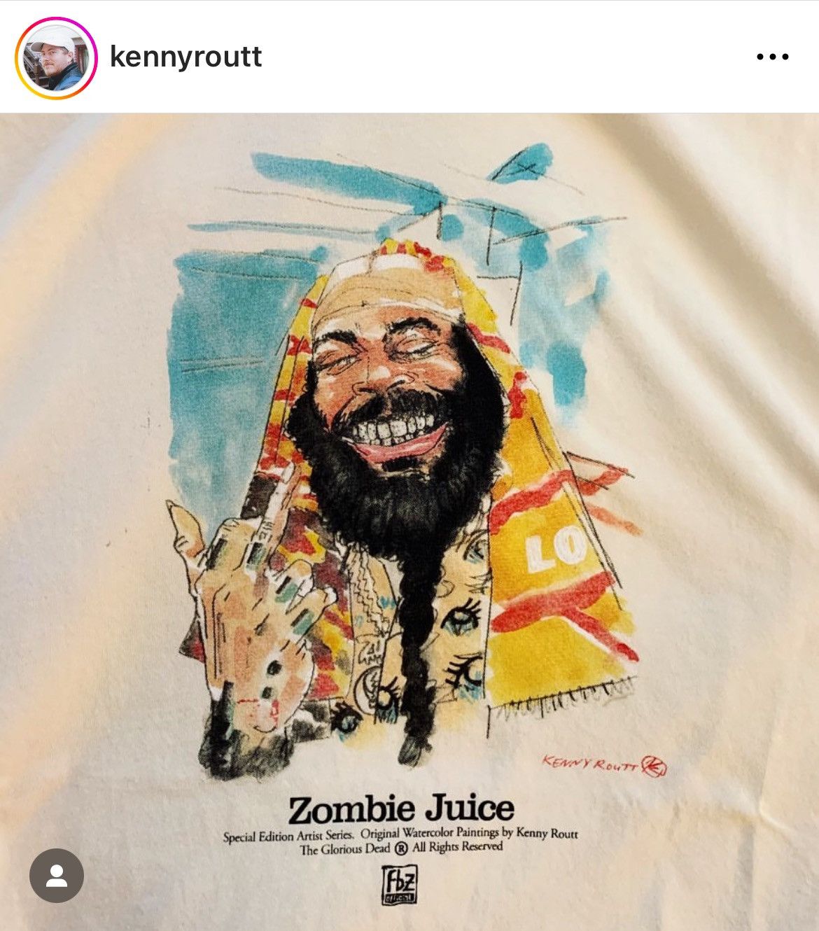 Flatbush Zombies 2019 FBZ ARTiST SERiES KENNY ROUTT ZOMBiE JUiCE TEE Size US XL / EU 56 / 4 - 5 Thumbnail