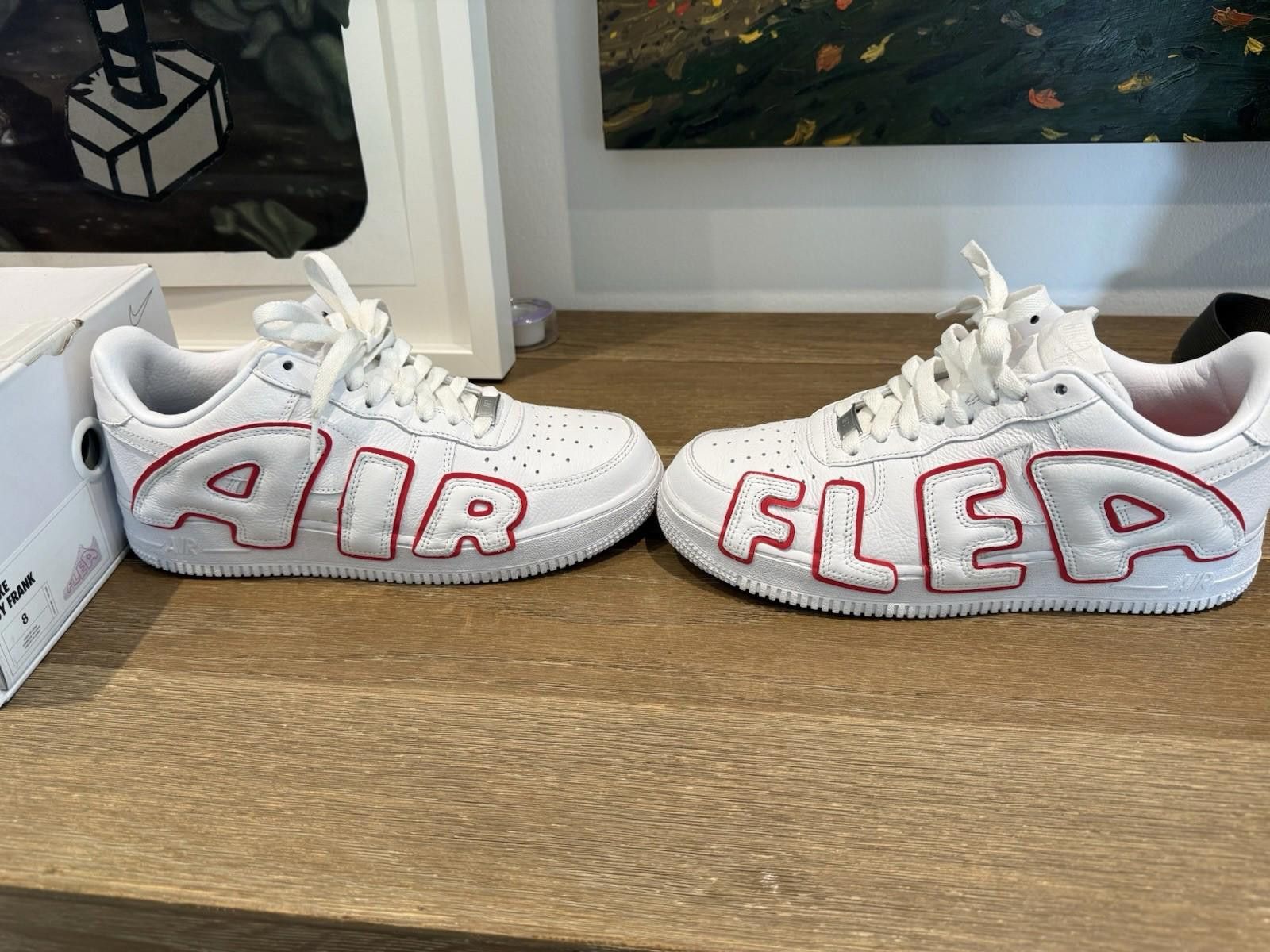 Nike By You Air Force 1 CPFM CK4746-991 Mens 8.5 Sneaker White Leather Shoes‎ CPFM x Nike Air Force 1 Low Premium Size 8 CK4746-991 Red main image 4