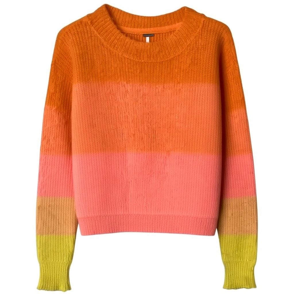 Free People Free People Orange/Pink Ombre Wool Blend Pullover Sweater, S Size S / US 4 / IT 40 - 5 Thumbnail