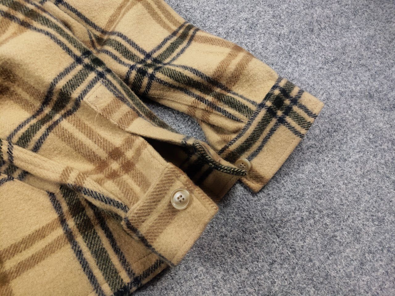 Vintage 60's Woolrich USA Plaid Wool Coat Pocket Jacket