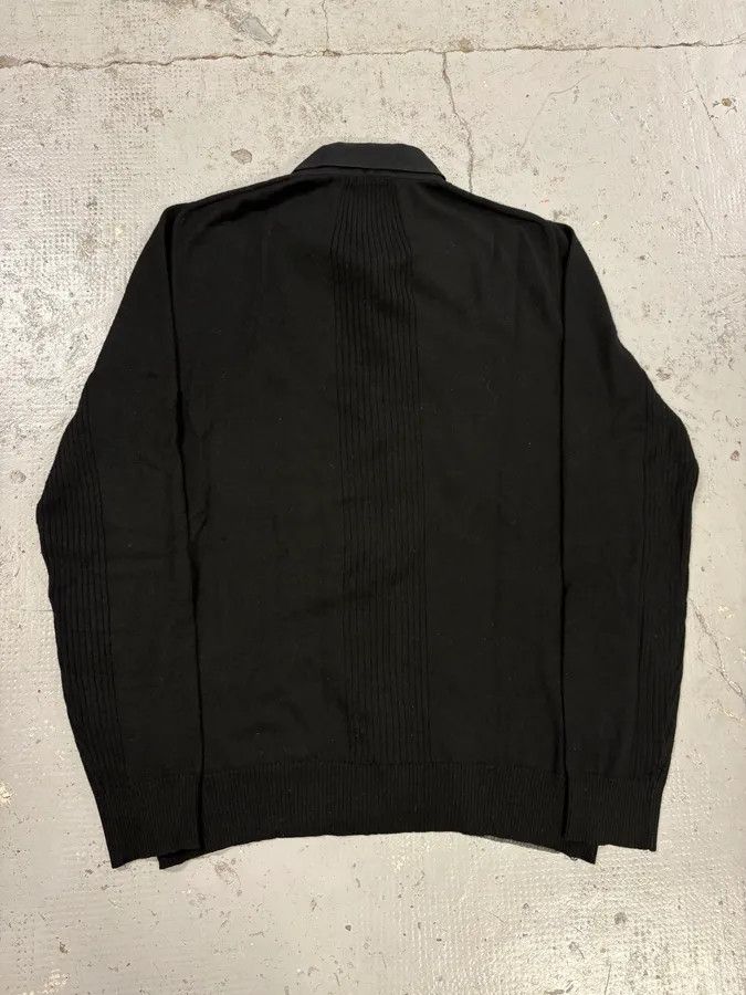 Dirk Bikkembergs 2000s Dirk Bikkembergs Black Merino Wool Contrast Hybrid Shirt & Sweater Size US M / EU 48-50 / 2 - 6 Thumbnail