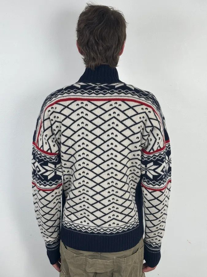 Dsquared2 FW2008 Dsquared2 Navy & White Wool Geometric Knit Zip-up Sweater Size US M / EU 48-50 / 2 - 3 Thumbnail