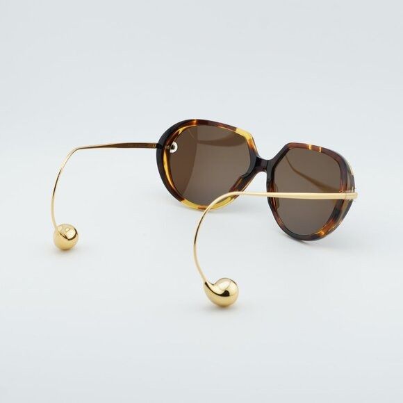 Bottega Veneta Bottega Veneta BV1436S 002 Sunglasses Havana Square Frame Size ONE SIZE - 10 Thumbnail