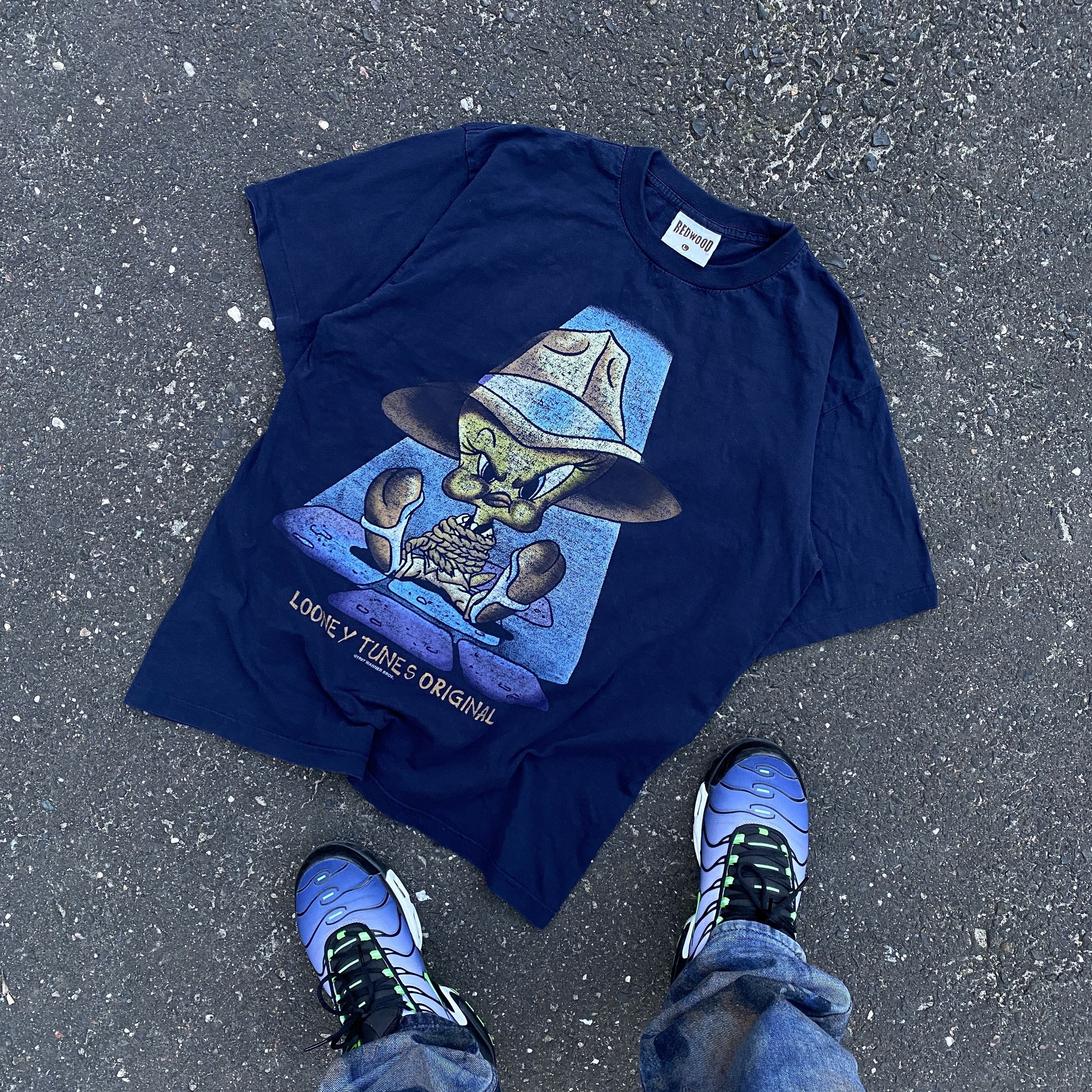 Vintage × Warner Bros Vtg 1997 warner bros looney tunes tweety navy t-shirt - L Size US L / EU 52-54 / 3 - 2 Thumbnail