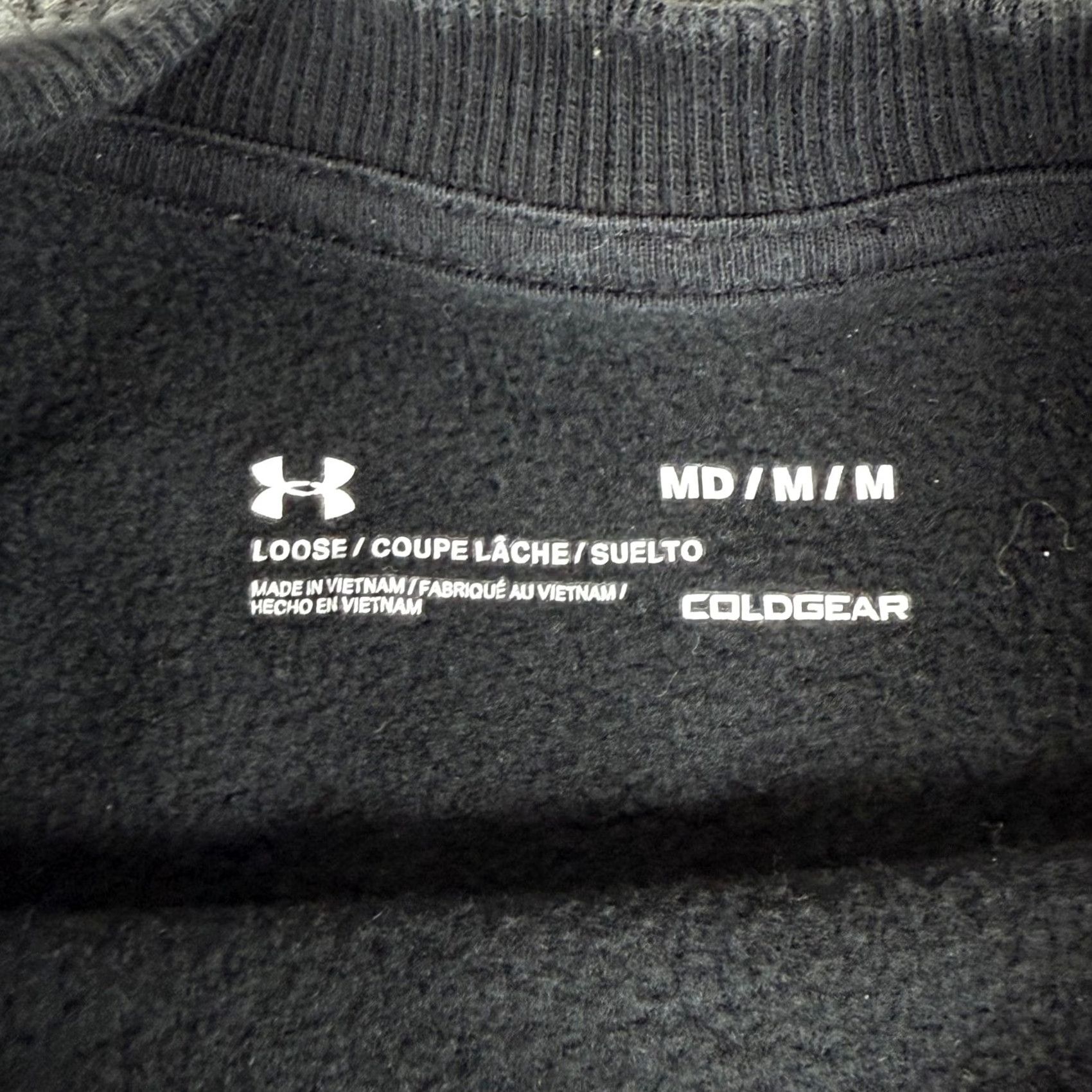 Under Armour Under Armour ColdGear Crew Neck Sweatshirt Black Mens M Loose Fit Thermal Moisture Wicking Pullover Winter Activewear Size US M / EU 48-50 / 2 - 3 Thumbnail