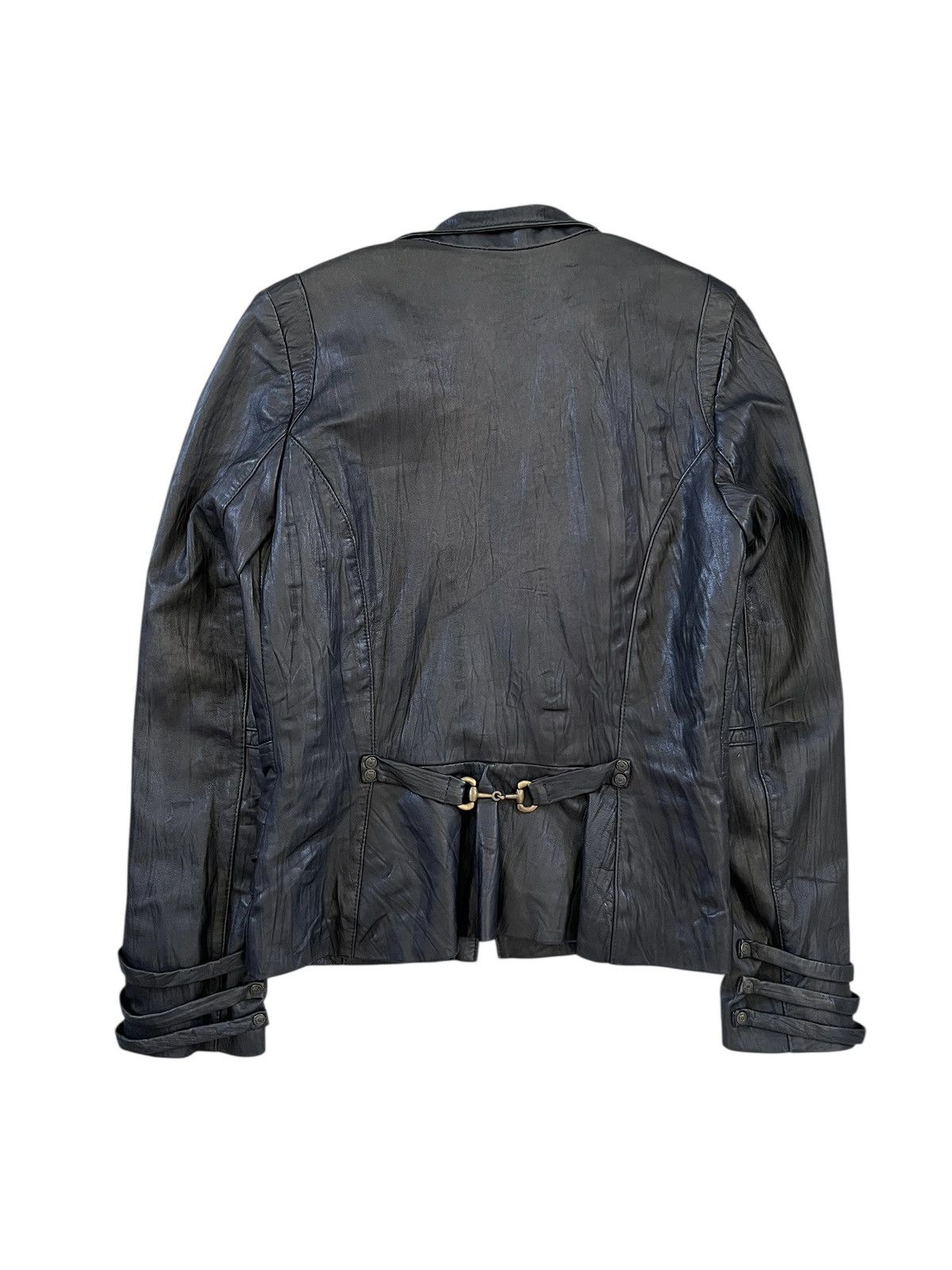 Genuine Leather Carlopik 🇮🇹 Steampunk Sheepskin Napoleon Leather Jacket Size XS / US 0-2 / IT 36-38 - 2 Thumbnail