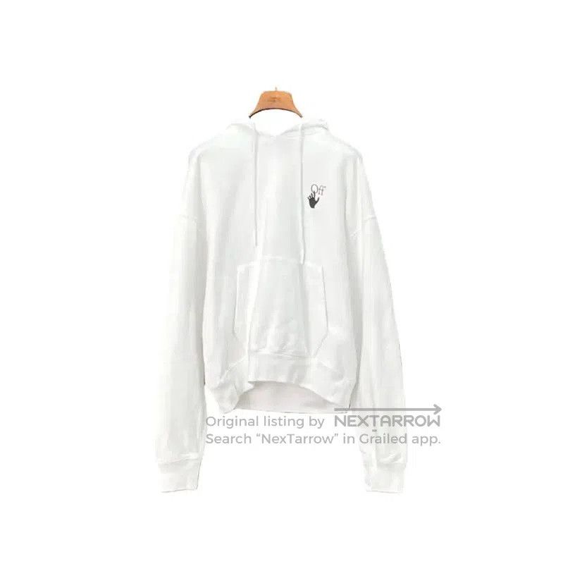 Off-White Off-White Men's White Cotton Long Sleeve Hoodie . Size US S / EU 44-46 / 1 - 1 Thumbnail