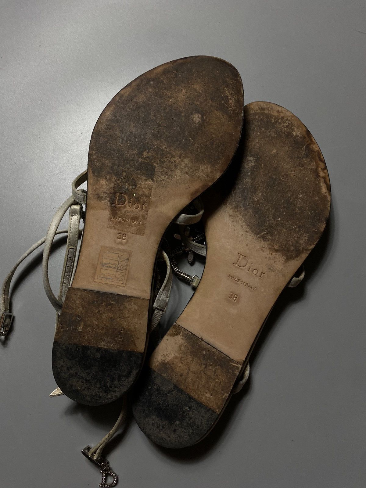 Dior × Swarovski × Vintage Dior vintage sandals with Swarovski stones Size US 8 / IT 38 - 10 Thumbnail