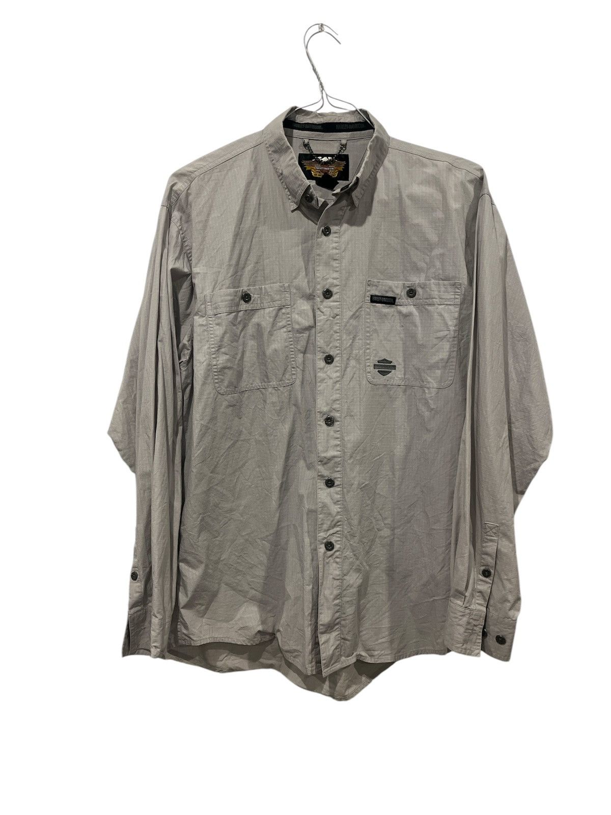 Harley Davidson Vintage Harley Davidson Men’s Long Sleeve Shirt Grey Size US L / EU 52-54 / 3 - 1 Thumbnail