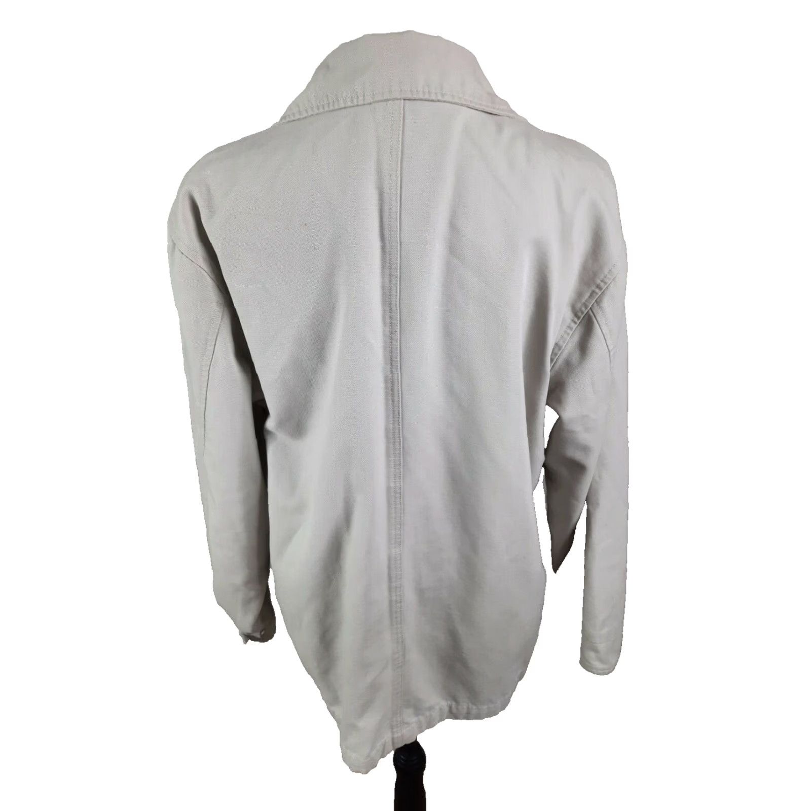 Eddie Bauer VINTAGE Eddie Bauer Khaki Canvas Barn Coat Jacket Bomber Women's Small Chore Coat Beige Canvas Barn Coat Eddie Bauer Women's Small Vintage Coat M Size S / US 4 / IT 40 - 5 Thumbnail