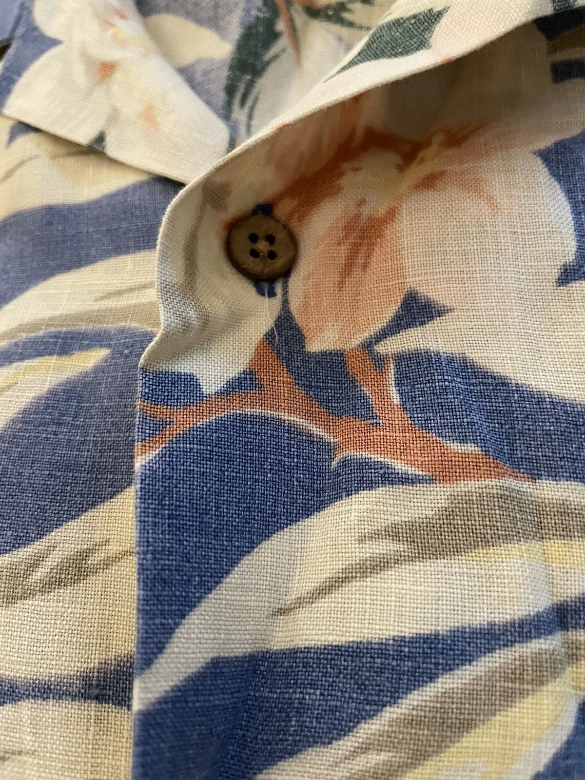 Polo Ralph Lauren × Vintage Floral Print Linen Camp Shirt Size US XL / EU 56 / 4 - 4 Thumbnail
