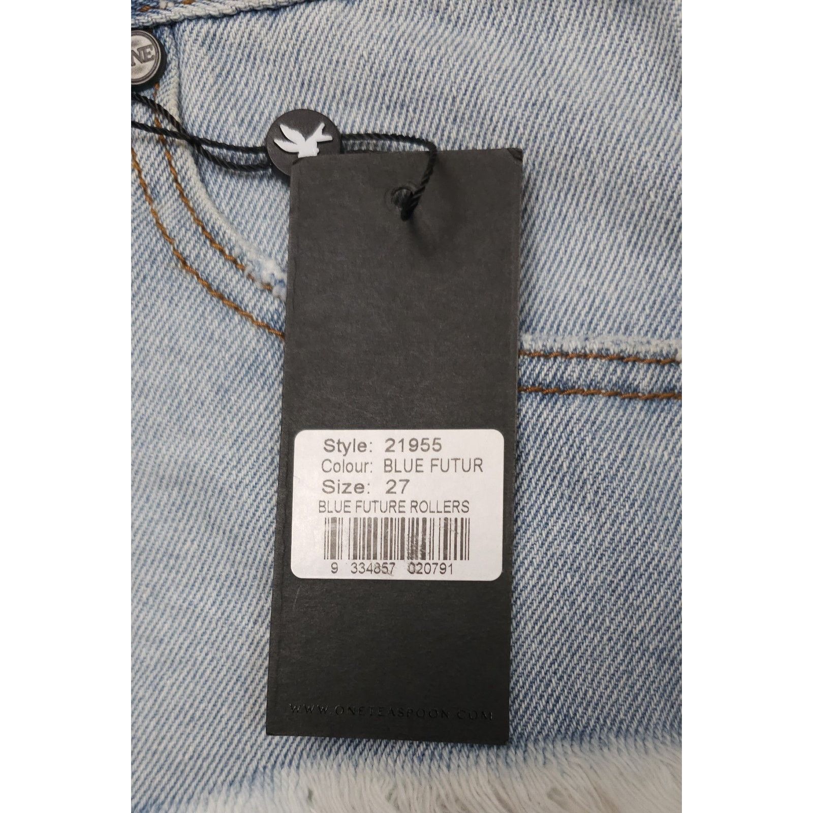One Teaspoon One Teaspoon Women's Rollers Blue Future Denim Jean Shorts Size 27" / US 4 / IT 40 - 5 Thumbnail