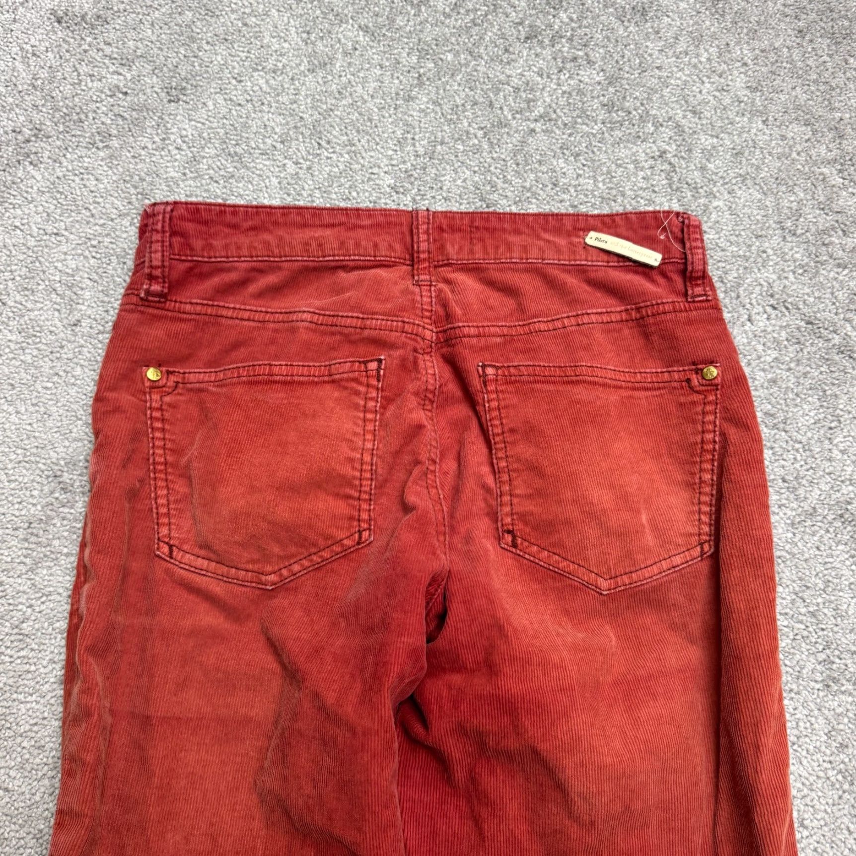 Vintage Pilcro And The Letterpress Corduroy Pants Womens 26 Red Cotton Chino Regular Skinny ZIP Closure Button Front 90s? Size 26" / US 2 / IT 38 - 4 Thumbnail