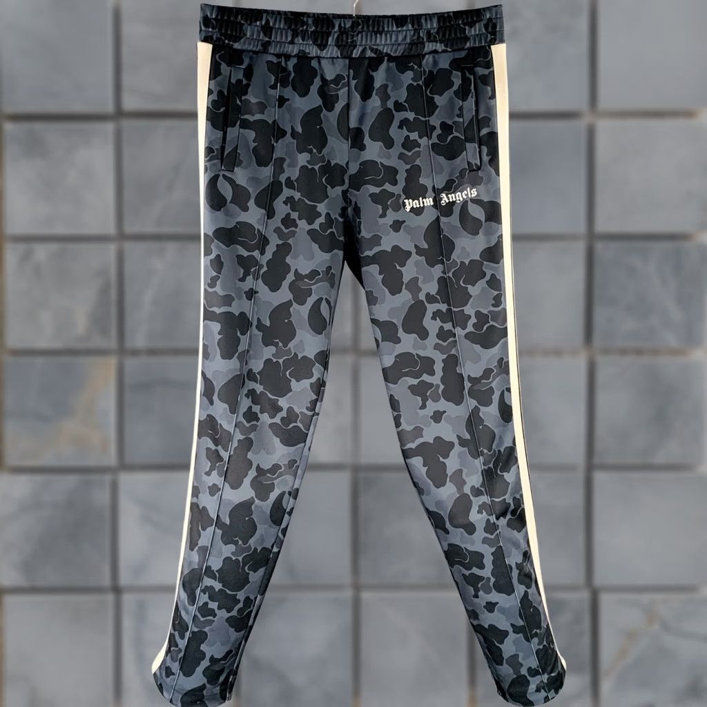 Palm Angels PALM ANGELS Drawstring Casual Pants Size XL Navy Black Camouflage Polyester Size US 36 / EU 52 - 1 Thumbnail
