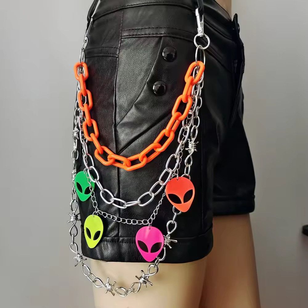 Jewelry Punk Waist Pants Chain Wallet Chain Size ONE SIZE - 1 Thumbnail