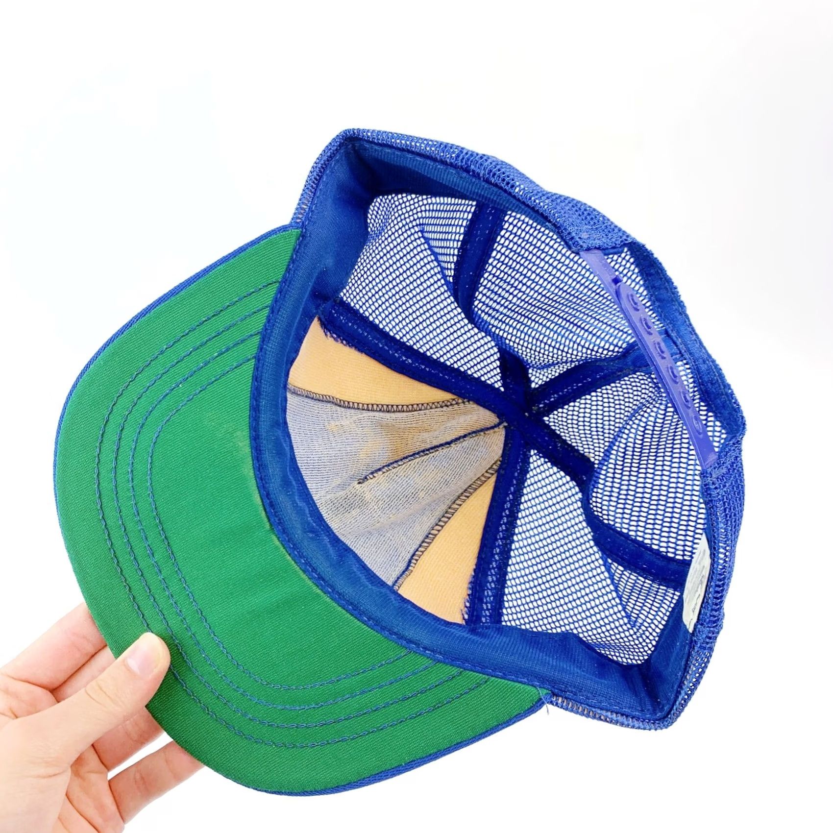 Vintage VINTAGE Snap-A-Tab Trucker Hat Cap Snapback Blue White Pinwheel Adjustable Men/Women? Size ONE SIZE - 4 Thumbnail