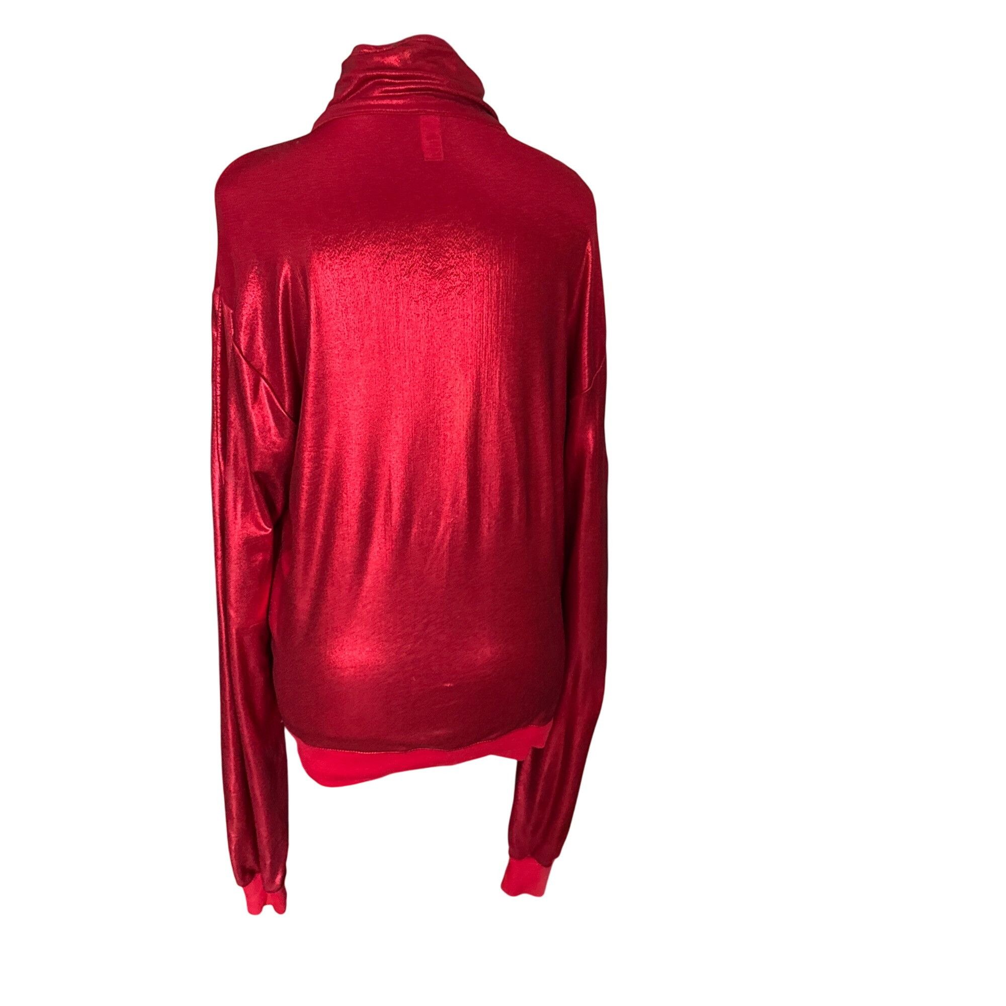 American Apparel American Apparel Vintage XS Red Shiny Zip-Up Jacket Womens N Size XS / US 0-2 / IT 36-38 - 3 Thumbnail