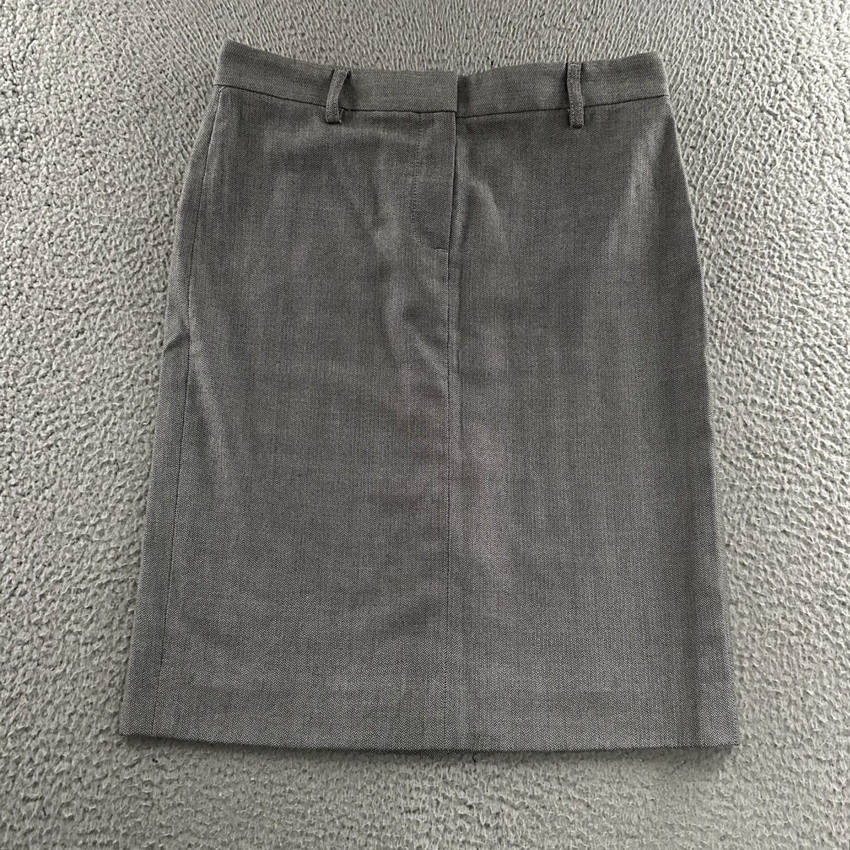 Theory Theory Skirt Women Gray 0 Wool Blend Knee Length Pencil Straight USA Made Size 25" / US 0 / IT 36 - 2 Thumbnail