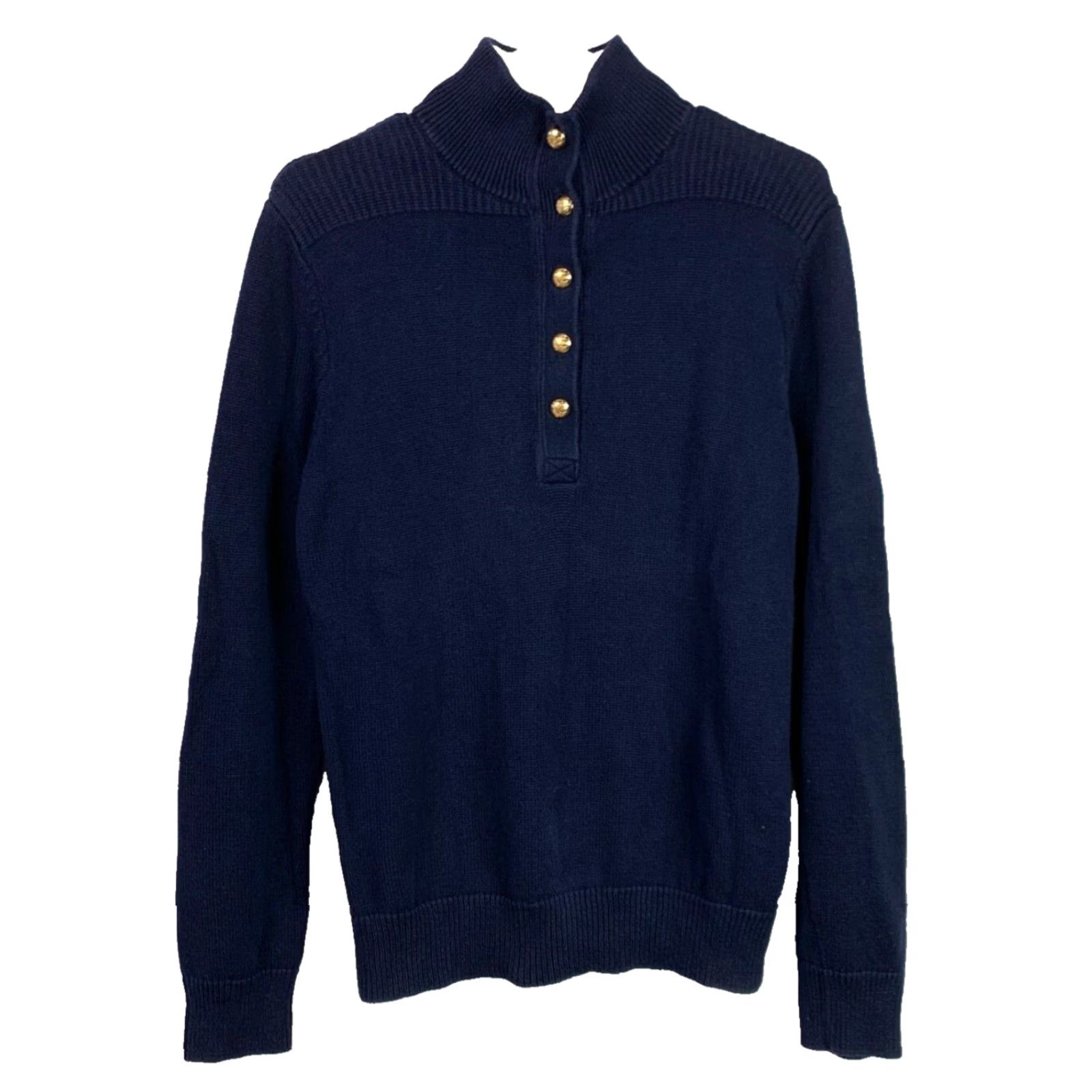 Ralph Lauren Vintage Lauren Ralph Lauren RLR Navy Blue Gold Admiral Sweater Womens XL Size XL / US 12-14 / IT 48-50 - 2 Thumbnail