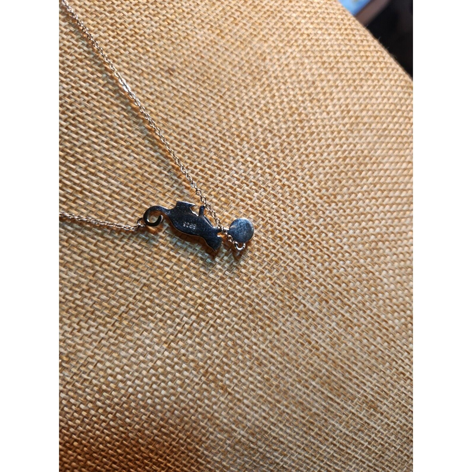 Other Sterling 925 Necklace With 925 Cat Pendant 17.5in 4.5G Size ONE SIZE - 4 Thumbnail