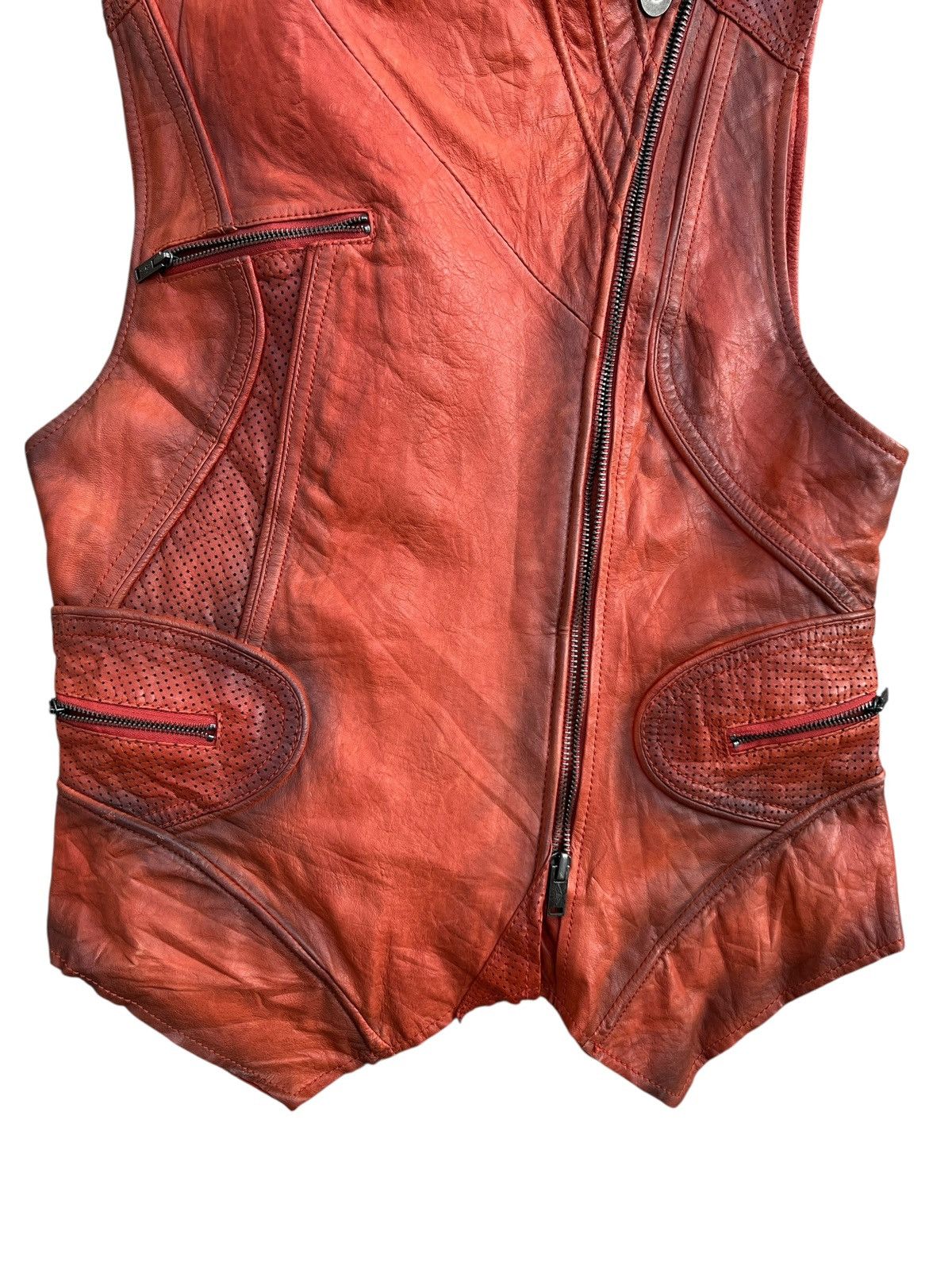 Japanese Brand Tankus Metal Mudmax Gothic Lamb Leather Jacket Size US XS / EU 42 / 0 - 4 Thumbnail